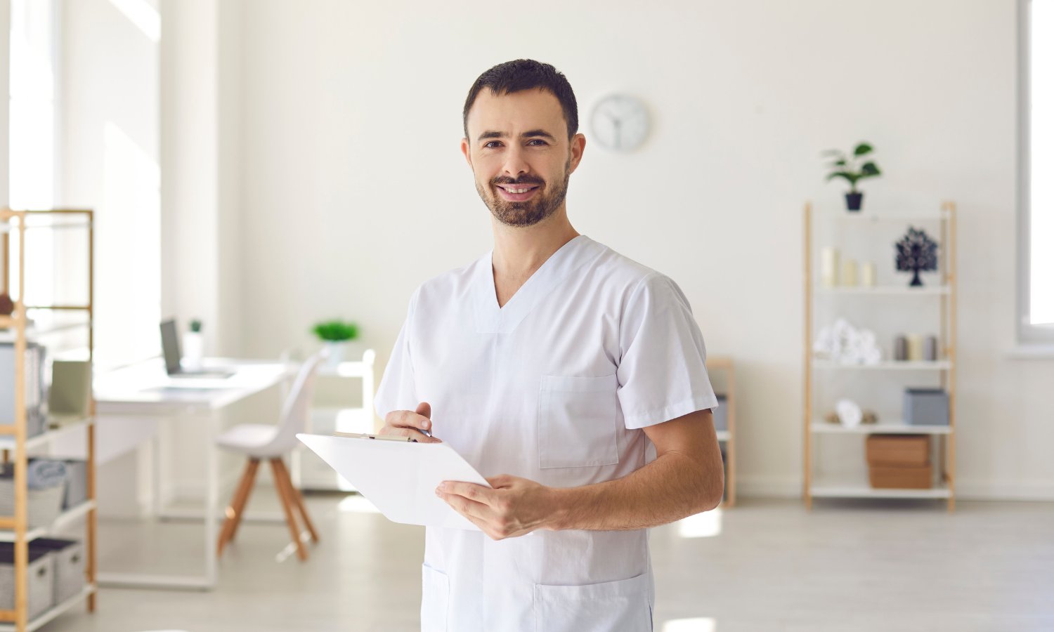 Fix Mi Osteo osteopath in Brampton smiling at clinic — professional and approachable care